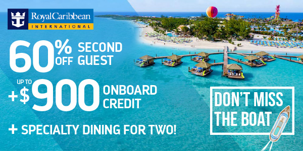 Don't Miss the Boat! Limited Inventory Royal Caribbean Cruises 
