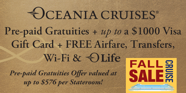 Oceania Cruises Fall Sale 